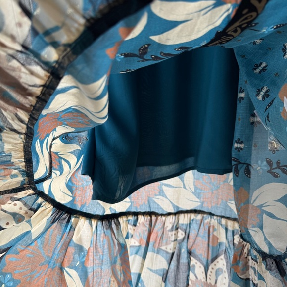 Farm Rio Blue Ainika Chill Maxi Shirtdress
